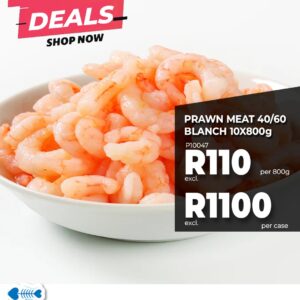 PRAWN MEAT 40/60 BLANCH 10X800G