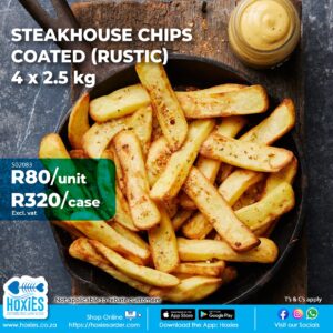 STEAKHOUSE CHIPS COATED( RUSTIC) 4X2.5KG 11836