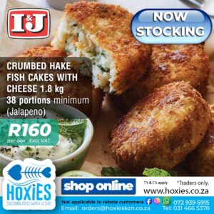 FISH CAKE CRUMB CHEESE JALAPENO I&J 1.8KG (9761)