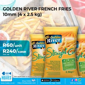 FRENCH FRIES GOLDEN RIVER 10MM (4X2.5KG)