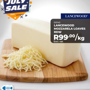 MOZZARELA LOAVES LANCEWOOD RW