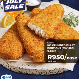 CRUMBED FILLET PORT (63x150G) 9.45KG I&J
